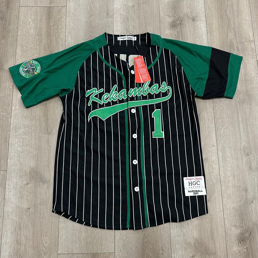 Headgear Classics Kekambas "G-Baby" pinstripe baseball jersey sz Large L B23